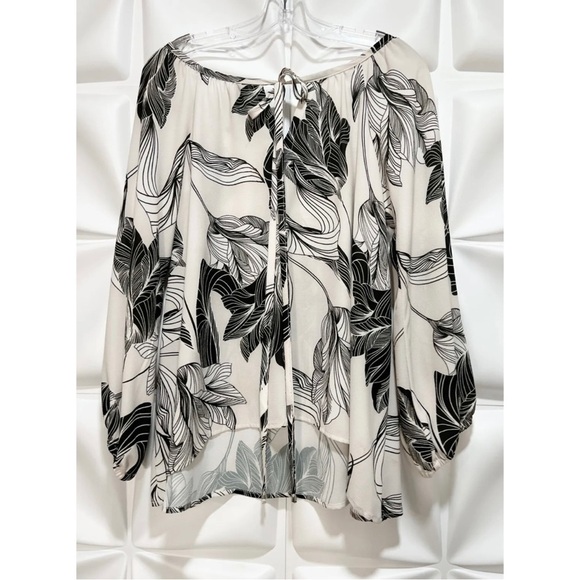 Yoana Baraschi Sz M Womens Tropical Print Tunic Top Hawaiian Peasant Blous - Picture 5 of 15